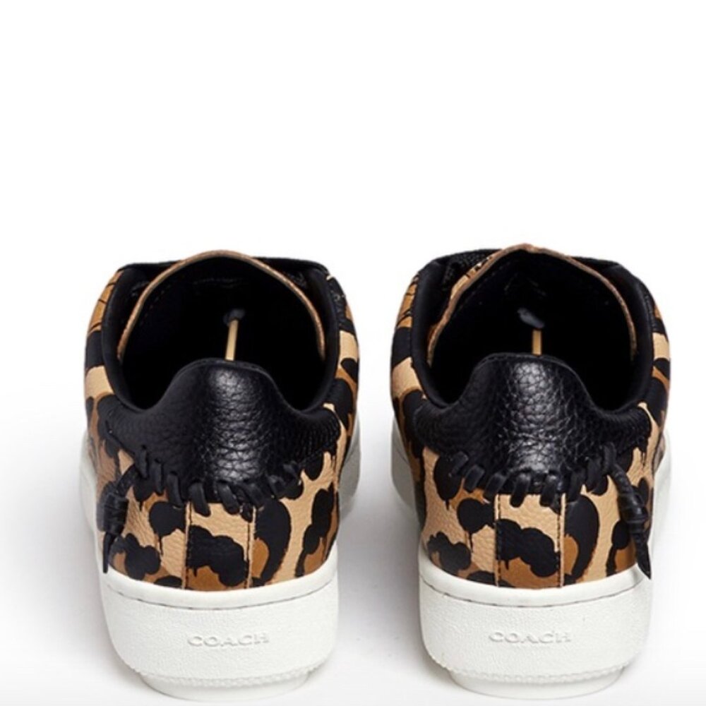 NWOB Coach Pebble Leather Wild Beast Print Lace Up Lo Top Sneakers - Picture 7 of 8